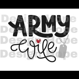 Army wife decal 4”
